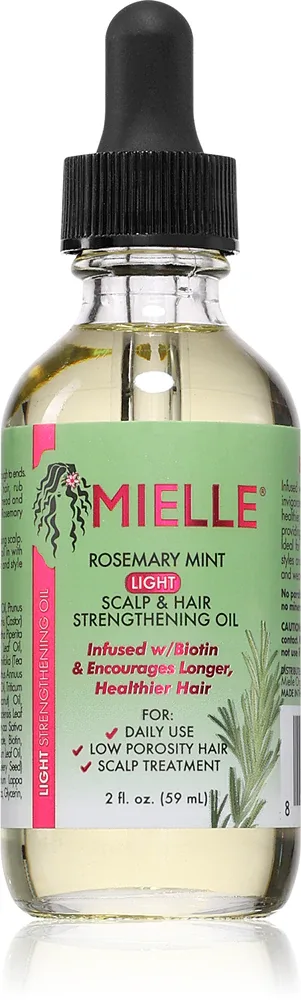 Масло для волос и кожи головы Mielle Rosemary Mint Light Scalp Hair Strengthening Oil укрепляющее, лёгкое, 59 мл LIGHT
