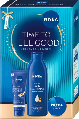 Набор косметики NIVEA Time to Feel Good подарочный, для ухода за телом и руками