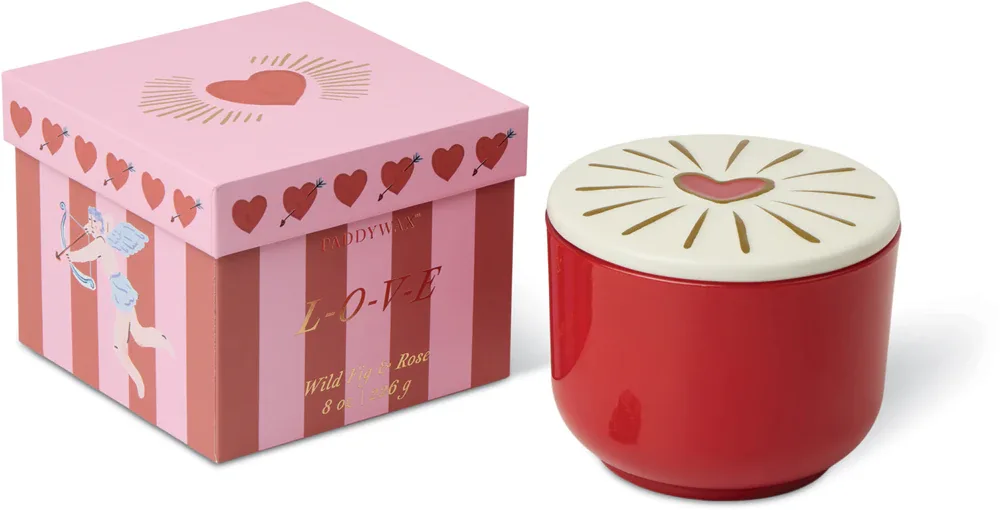 Свеча ароматическая Paddywax Charmed Wild Fig Rose, с соевым воском, чистое горение, 226 г