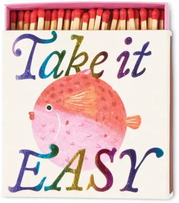 Спички Paddywax Square Take it Easy Puffer Fish, 125 шт