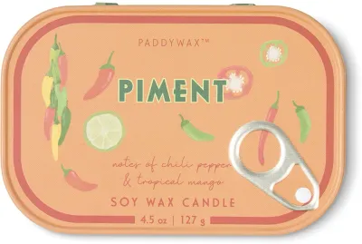 Свеча ароматическая Paddywax Bistro Tin Piment, из соевого воска, 127 г