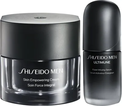 Набор для ухода за кожей лица Shiseido Men Strenghtening Set мужской, крем и сыворотка, 1 шт