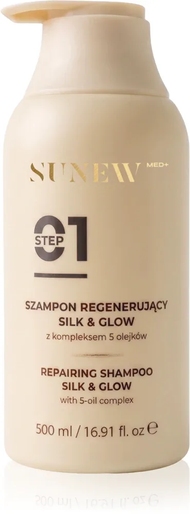 Шампунь для волос SUNEWMED+ Silk Glow Repairing Shampoo восстанавливающий, увлажняющий, 500 мл