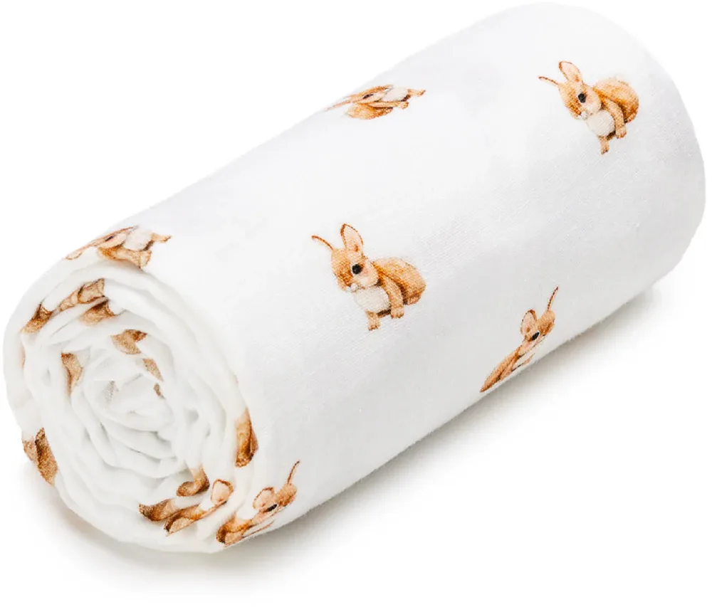 Детское полотенце T-TOMI BIO Muslin Towel, муслиновое, из хлопка, 1 шт Bunny 100 x 120 cm