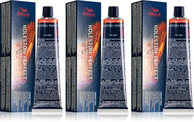 Набор стойкой краски для волос Wella Professionals Koleston Perfect ME+ Vibrant Reds, красные оттенки, 3 × 60 мл