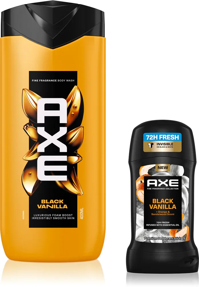 Набор для мужчин Axe Premium Black Vanilla, гель для душа 400 мл и дезодорант-стик 50 мл