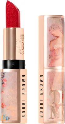 Помада для губ Bobbi Brown Holiday Luxe Lipstick с интенсивной пигментацией, с лёгким блеском, 3,5 г, оттенок Parisian Red