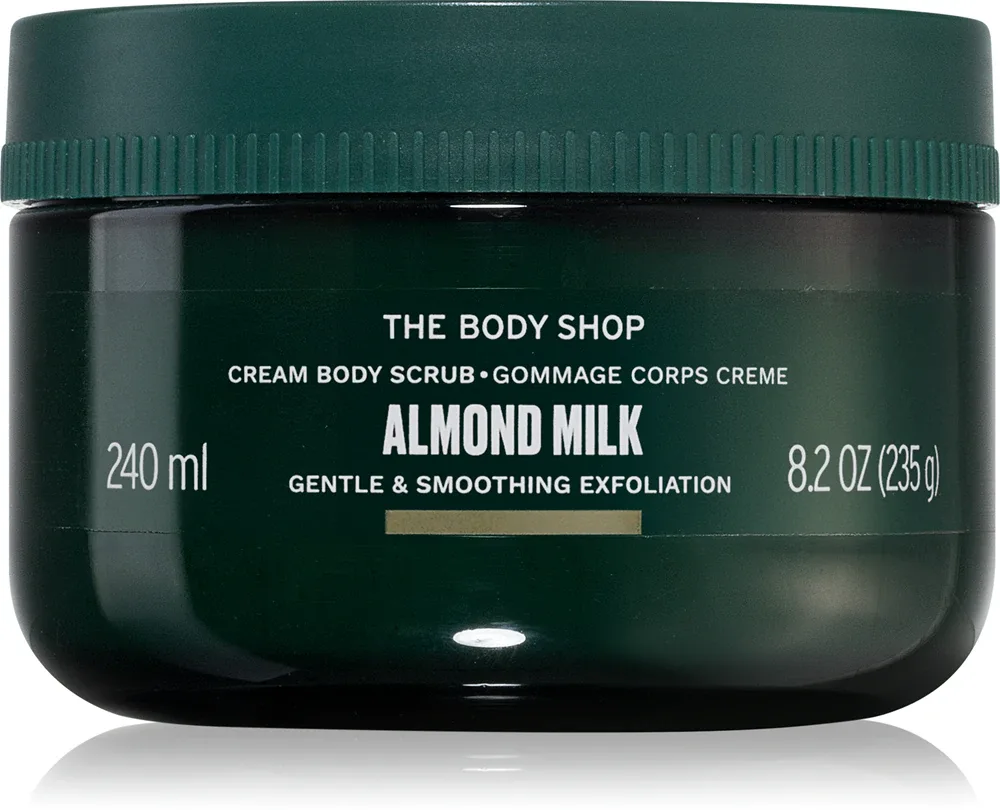 Скраб для тела The Body Shop Almond Milk Body Scrub увлажняющий, с витамином E, 240 мл