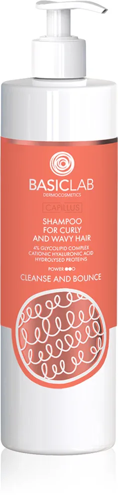 Шампунь BasicLab Dermocosmetics Capillus для вьющихся и волнистых волос, с протеинами, 300 мл