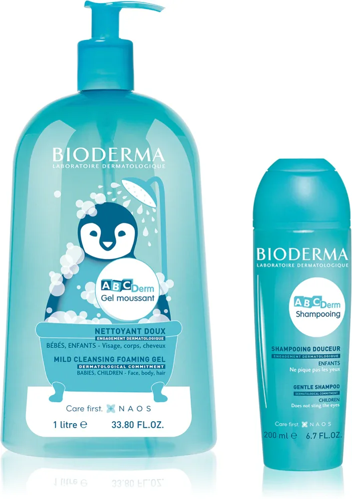 Набор детский Bioderma ABC Derm Baby Cleansing Body Care гель для душа и шампунь, 1 шт