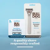 Бритва Bulldog Sensitive Ceramic Razor мужская, со сменными кассетами, с подвижной головкой — фото 6