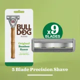 Бритва Bulldog Original Bamboo Razor мужская, со сменными кассетами, с подвижной головкой — фото 2