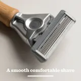 Бритва Bulldog Original Bamboo Razor мужская, со сменными кассетами, с подвижной головкой — фото 3