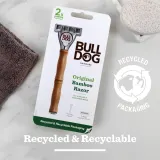 Бритва Bulldog Original Bamboo Razor мужская, со сменными кассетами, с подвижной головкой — фото 4