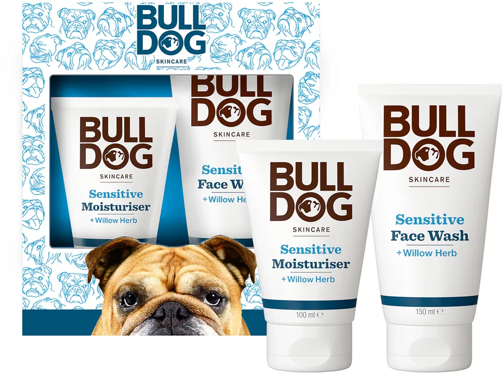 Набор косметики для лица Bulldog Sensitive Skincare Duo Set мужской, подарочный, гель для умывания и крем