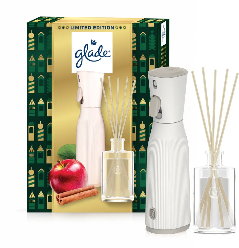 Подарочный набор GLADE ONE Twinkling Apple Cinnamon, ароматический диффузор, рождественский аромат, 50 мл