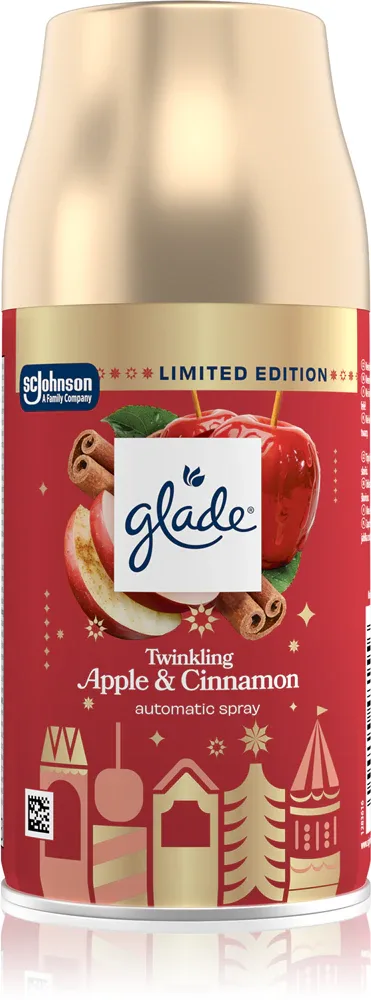 Автоматический освежитель воздуха GLADE Automatic Twinkling Apple Cinnamon, с ароматом яблока и корицы, 269 мл