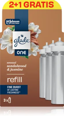 Ароматический спрей для дома GLADE ONE Sensual Sandalwood Jasmine, согревающий аромат, 3 × 10 мл