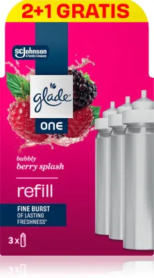 Освежитель воздуха GLADE ONE Bubbly Berry Splash, с ягодным ароматом, 3 × 10 мл