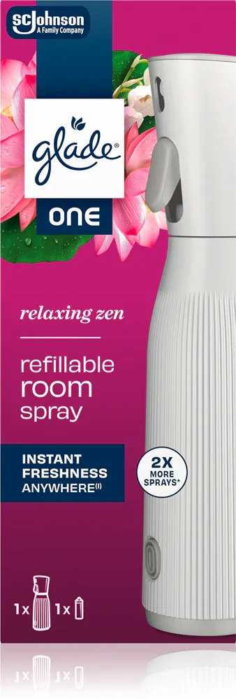 Ароматический спрей для дома GLADE ONE Relaxing Zen, освежает воздух, 10 мл