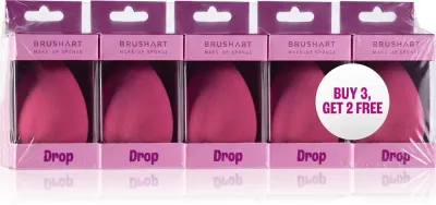 Спонжи для макияжа BrushArt Make-up Sponge Drop Multi-pack, в форме капли, набор, 5 шт