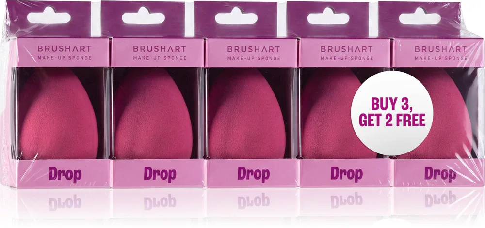 Спонжи для макияжа BrushArt Make-up Sponge Drop Multi-pack, в форме капли, набор, 5 шт