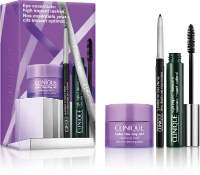 Подарочный набор Clinique Holiday Eye Essentials: High Impact Lashes с тушью, карандашом и средством для снятия макияжа