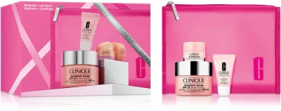 Подарочный набор Clinique Holiday Hydrate + Protect Set с дневным кремом SPF 25, бальзамом для губ и кремом для глаз