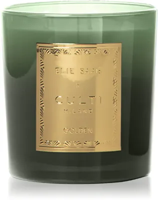 Свеча ароматическая Culti Milano ELIE SAAB x CULTI MILANO Golden с хлопковым фитилём, в дизайнерской упаковке, 550 г