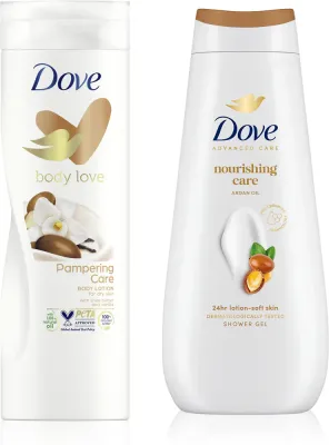 Набор для тела Dove Advanced Care молочко для тела и гель для душа, увлажняющий, 1 шт