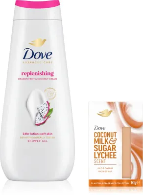 Набор для тела Dove Advanced Care мыло кусковое и гель для душа, 1 шт