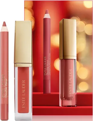 Estée Lauder Holiday Petite Suite Mini Lip Duo - Набор для губ Estee Lauder Holiday Petite Suite Mini Lip Duo с увлажняющим блеском и стойким карандашом, 1 шт