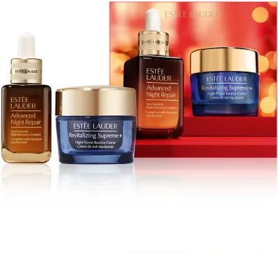 Estée Lauder Holiday Ultimate Nighttime Power Pair - Набор для лица Estee Lauder Holiday Ultimate Nighttime Power Pair с ночным кремом и сывороткой против морщин, 1 шт