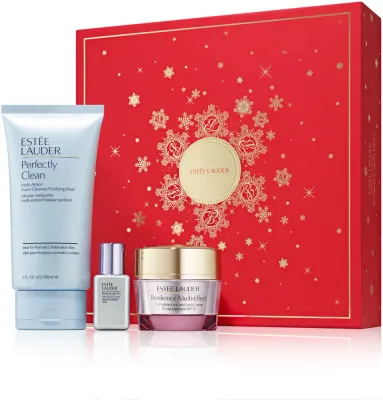 Estée Lauder Holiday Resilience Multi-Effect Gift Set - Набор косметики для лица Estee Lauder Holiday Resilience Multi-Effect Gift Set с кремом SPF 15, сывороткой и очищающей пенкой, 1 шт