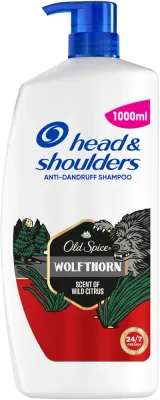 Head & Shoulders Old Spice Wolfthorn - Шампунь против перхоти Head Shoulders Old Spice Wolfthorn для мужчин, с мужским ароматом, 1000 мл, 1000 мл
