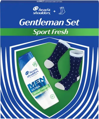 Head & Shoulders Gentleman Set Sport Fresh - Подарочный набор для мужчин Head Shoulders Gentleman Set Sport Fresh, шампунь против перхоти 300 мл и носки
