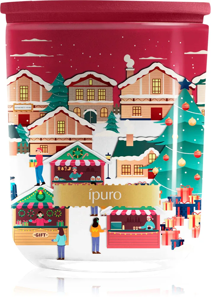 ípuro Christmas Town Velvet Almond - Свеча ароматическая ipuro Christmas Town Velvet Almond, 270 г, 270 г