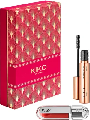 Подарочный набор KIKO Milano Twist 'N Twinkle Holiday To The Max Duo тушь для ресниц и блеск для губ