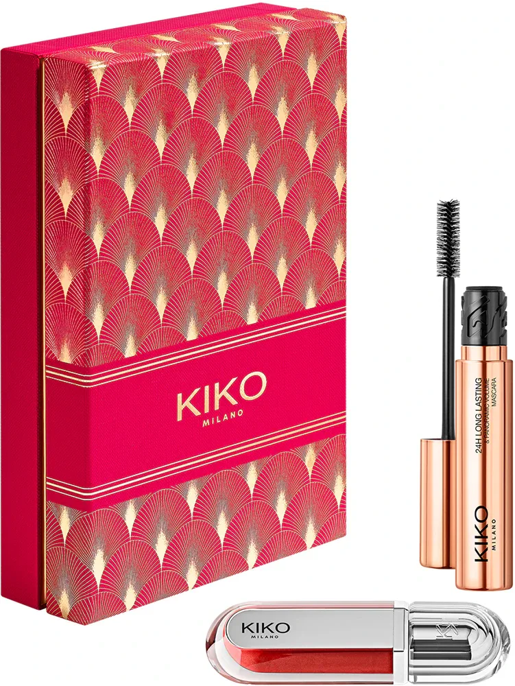 Подарочный набор KIKO Milano Twist 'N Twinkle Holiday To The Max Duo тушь для ресниц и блеск для губ