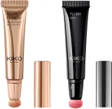 Подарочный набор KIKO Milano Twist 'N Twinkle Holiday Cheeky Gleam жидкий хайлайтер и румяна, с косметичкой — фото 3