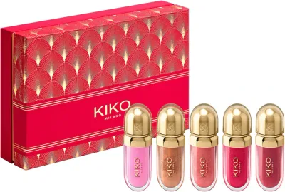 Блеск для губ KIKO Milano Twist 'N Twinkle Holiday The Fabulous 5 Mini с высоким блеском, увлажняющий, 17,5 мл mini