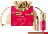 Подарочный набор KIKO Milano Twist 'N Twinkle Holiday Mini Kiss Squad карандаш, блеск и матовая помада для губ, с косметичкой mini — фото 1
