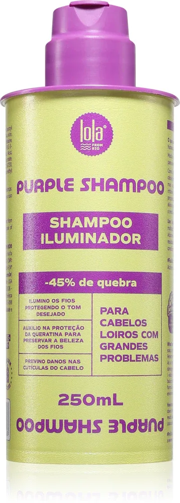 Шампунь для волос Lola Cosmetics Shampoo Iluminador нейтрализующий желтизну, увлажняющий, 250 мл