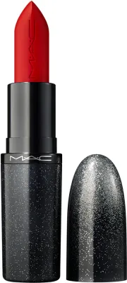 Помада для губ MAC Cosmetics Holiday MACximal Satin Lipstick сатиновая, стойкая, интенсивный пигмент, 3,5 г, оттенок Ruby Woo La La