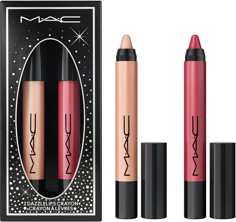 Набор помад-карандашей MAC Cosmetics Holiday Decadent Dazzlelips Crayon Duo с голографическим эффектом, по 1,5 г