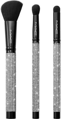 Набор кистей для макияжа MAC Cosmetics Holiday Finishing Touch Brush Kit для теней и контуринга, с косметичкой