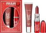 Набор для макияжа губ MAC Cosmetics Holiday Viva Glam Lip Duo матовая помада и блеск с блёстками — фото 1