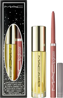 Набор для губ MAC Cosmetics Holiday Plumping Powerhouses Lip Combo карандаш для губ и масло для губ