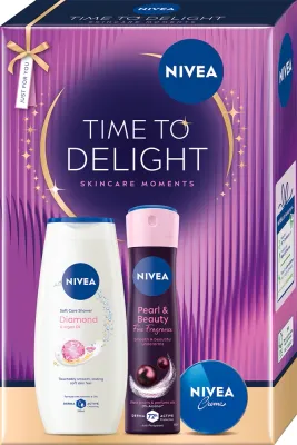 Набор косметики для тела NIVEA Time to Delight подарочный, антиперспирант, гель для душа и крем