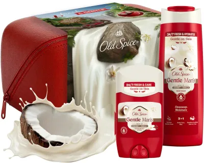 Подарочный набор мужской косметики Old Spice Gentle Man's Coconut Vanilla, с косметичкой